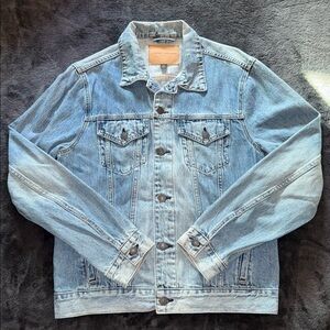 Lucky Brand Embroidered Trucker Jacket - S